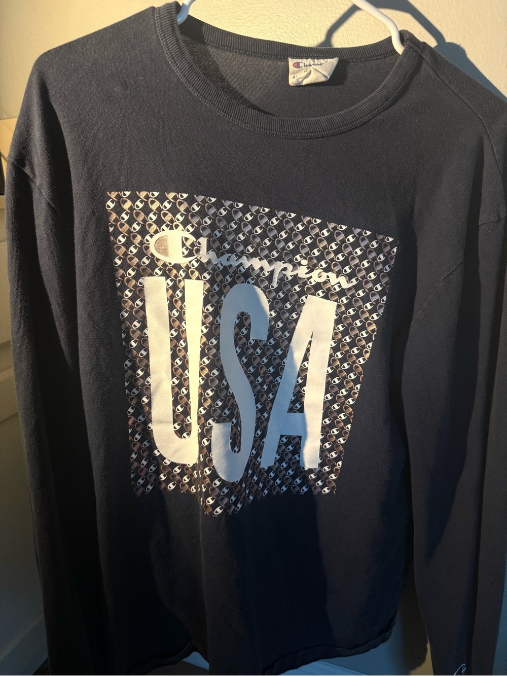 Champion USA Graphic long sleeve- Navy